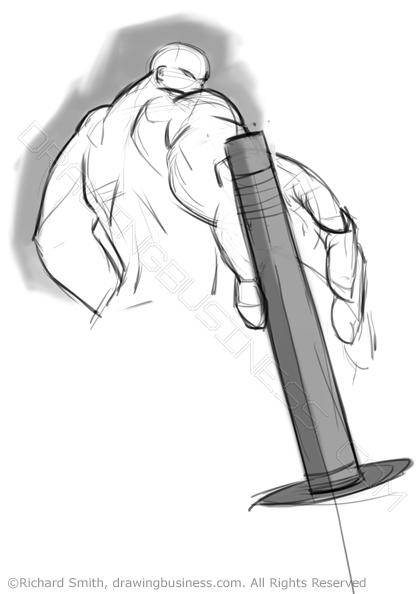 Reaching.