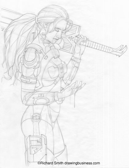 Sketch for the FutureQuake cover.